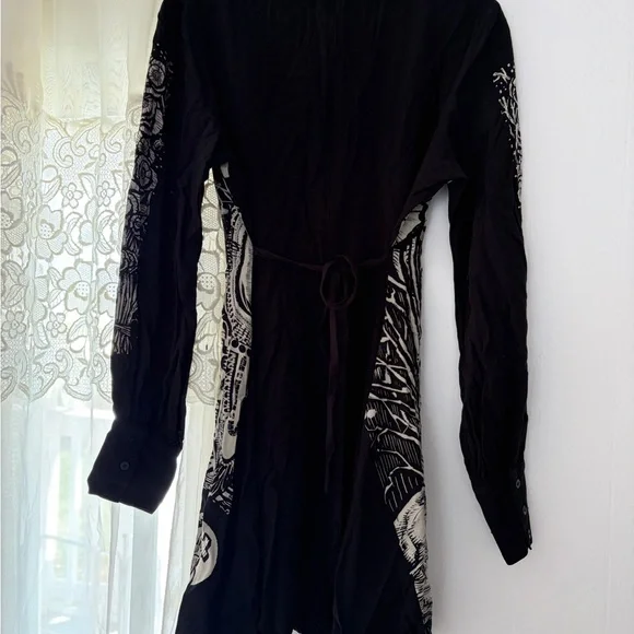 Killstar Weird Tales Monochromatic Skull Graphic Long-Sleeve Mini Dress Size XL - Picture 8 of 12